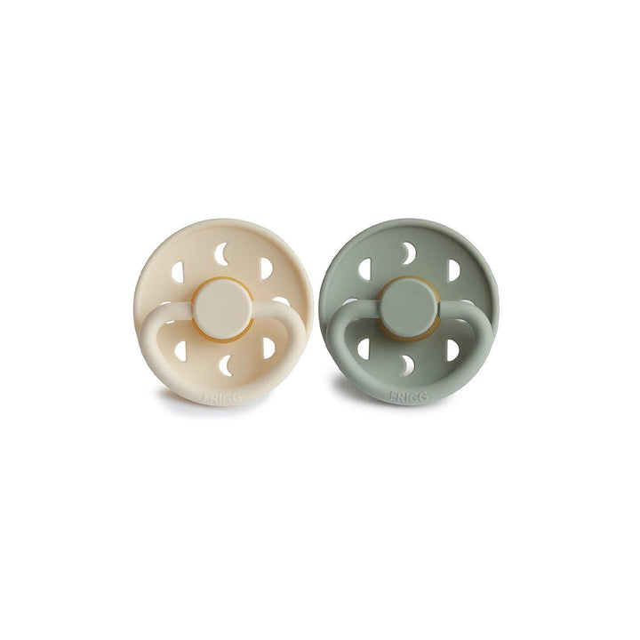 FRIGG Moon Phase Latex Pacifier - 2 Pack - Cream - Sage-Pacifiers-Cream/Sage-0-6m | Natural Baby Shower