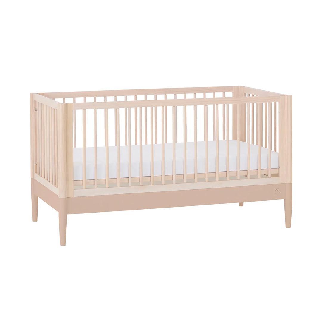 Gaia Baby Eos Cot Bed-Cot Beds-Powder Blush/Natural Ash- | Natural Baby Shower