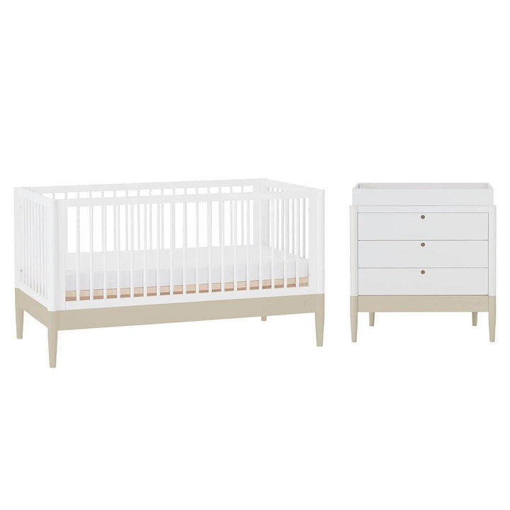 Gaia Baby Eos Cot & Dresser Set-Nursery Sets-Desert Sage/ White- | Natural Baby Shower