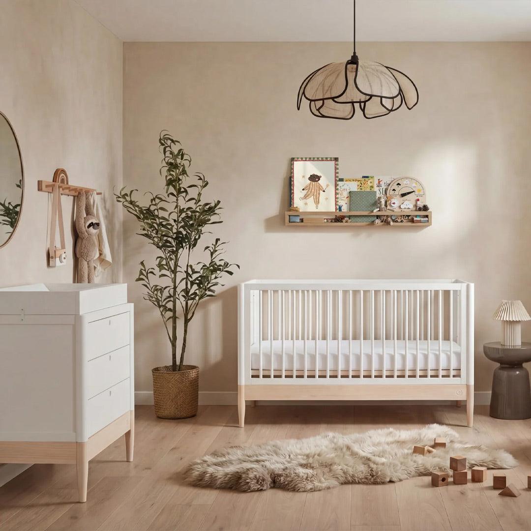 Gaia Baby Eos Cot & Dresser Set-Nursery Sets-Desert Sage/Natural Ash- | Natural Baby Shower