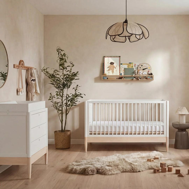 Gaia Baby Eos Cot & Dresser Set-Nursery Sets-Desert Sage/Natural Ash- | Natural Baby Shower