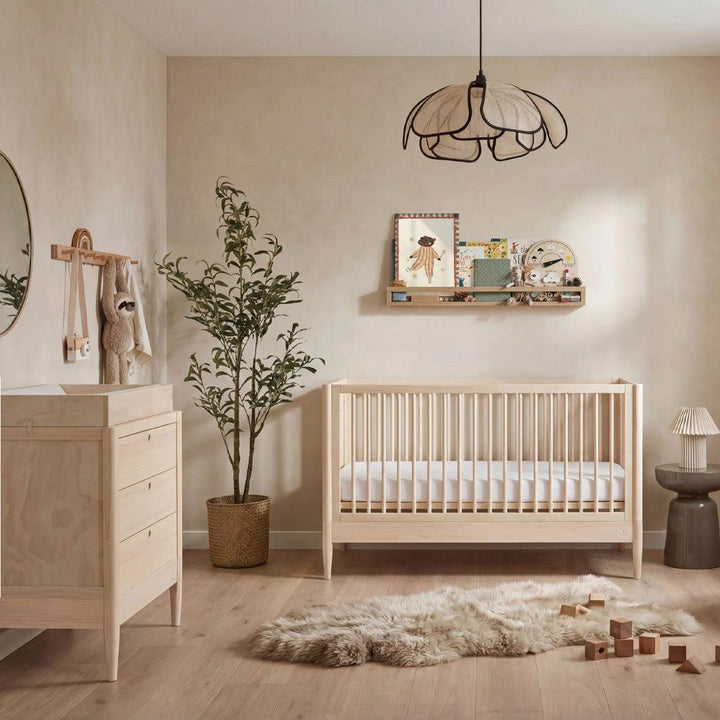 Gaia Baby Eos Cot & Dresser Set-Nursery Sets-Desert Sage/Natural Ash- | Natural Baby Shower