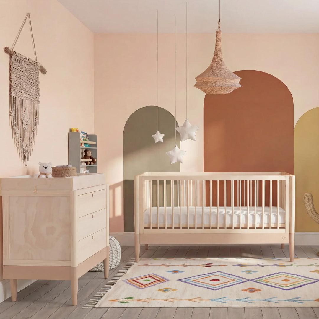 Gaia Baby Eos Cot & Dresser Set-Nursery Sets-Desert Sage/Natural Ash- | Natural Baby Shower