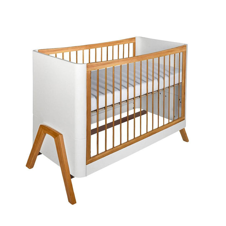 Gaia Baby Hera Cot Bed 'Studio Edit' - White / Oak-Cot Beds-White / Oak-Without Mattress | Natural Baby Shower