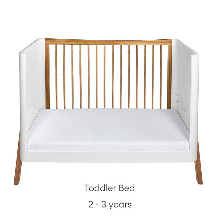 Gaia Baby Hera Cot Bed 'Studio Edit' - White / Oak-Cot Beds-White / Oak-Without Mattress | Natural Baby Shower