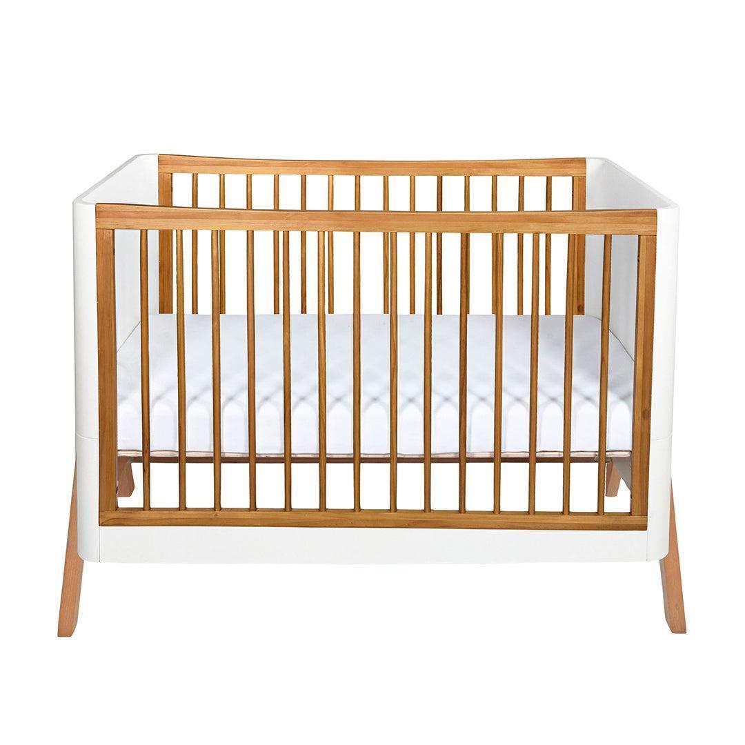 Gaia Baby Hera Cot Bed 'Studio Edit' - White / Oak-Cot Beds-White / Oak-Without Mattress | Natural Baby Shower