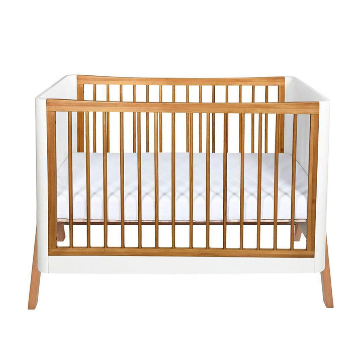 Gaia Baby Hera Cot Bed 'Studio Edit' - White / Oak-Cot Beds-White / Oak-Without Mattress | Natural Baby Shower