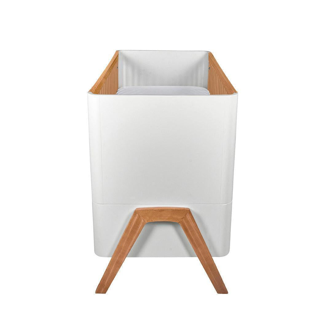 Gaia Baby Hera Cot Bed 'Studio Edit' - White / Oak-Cot Beds-White / Oak-Without Mattress | Natural Baby Shower