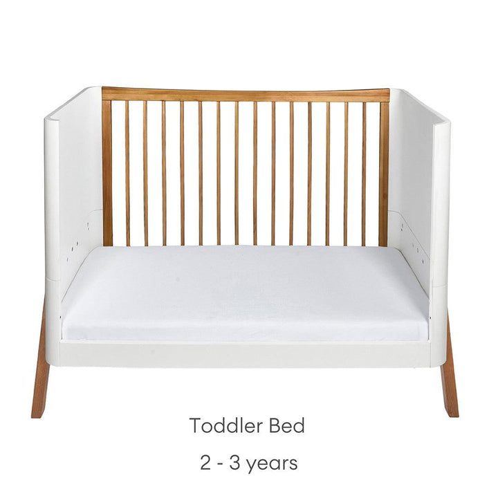 Gaia Baby Hera 'Studio Edit" Two Piece Set (Cot & Dresser) - White / Oak-Nursery Sets-White / Oak-Without Mattress | Natural Baby Shower