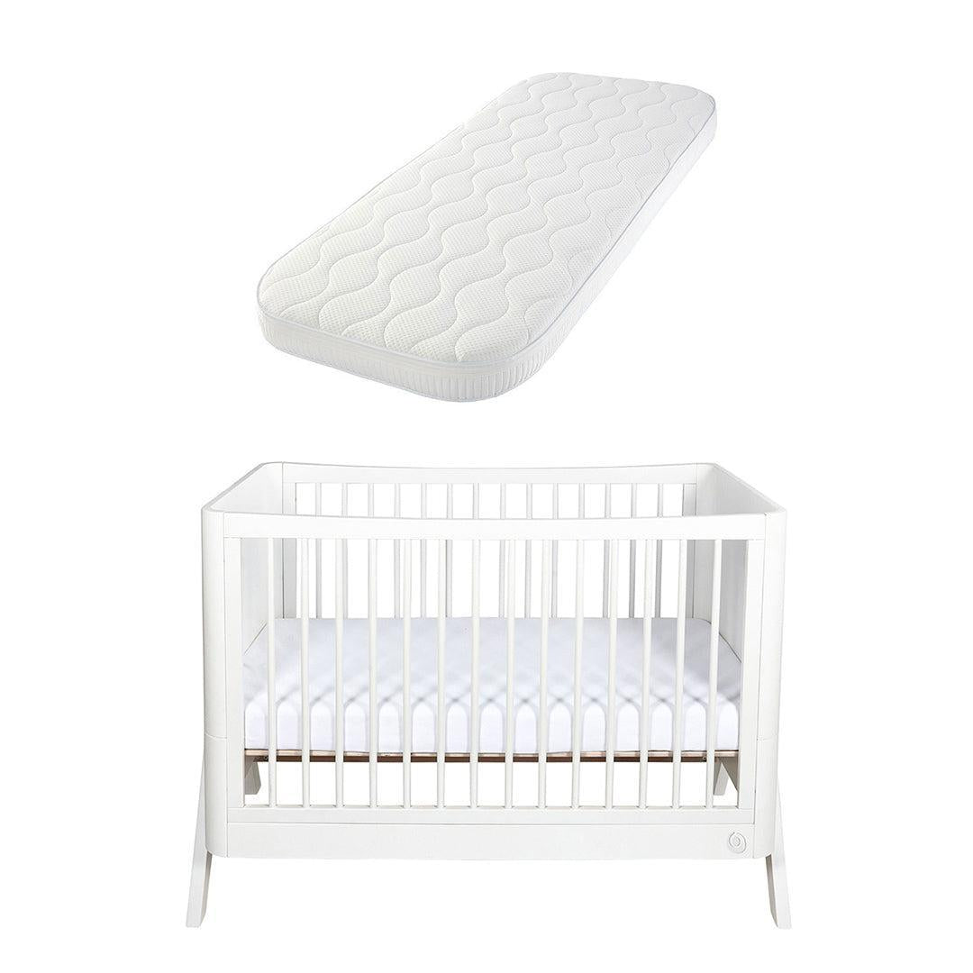 Gaia Baby Hera Cot Bed 'Studio Edit' - White-Cot Beds-White-With Mattress | Natural Baby Shower