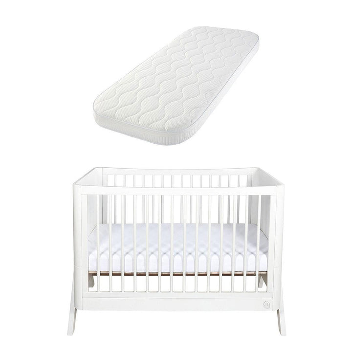Gaia Baby Hera Cot Bed 'Studio Edit' - White-Cot Beds-White-With Mattress | Natural Baby Shower