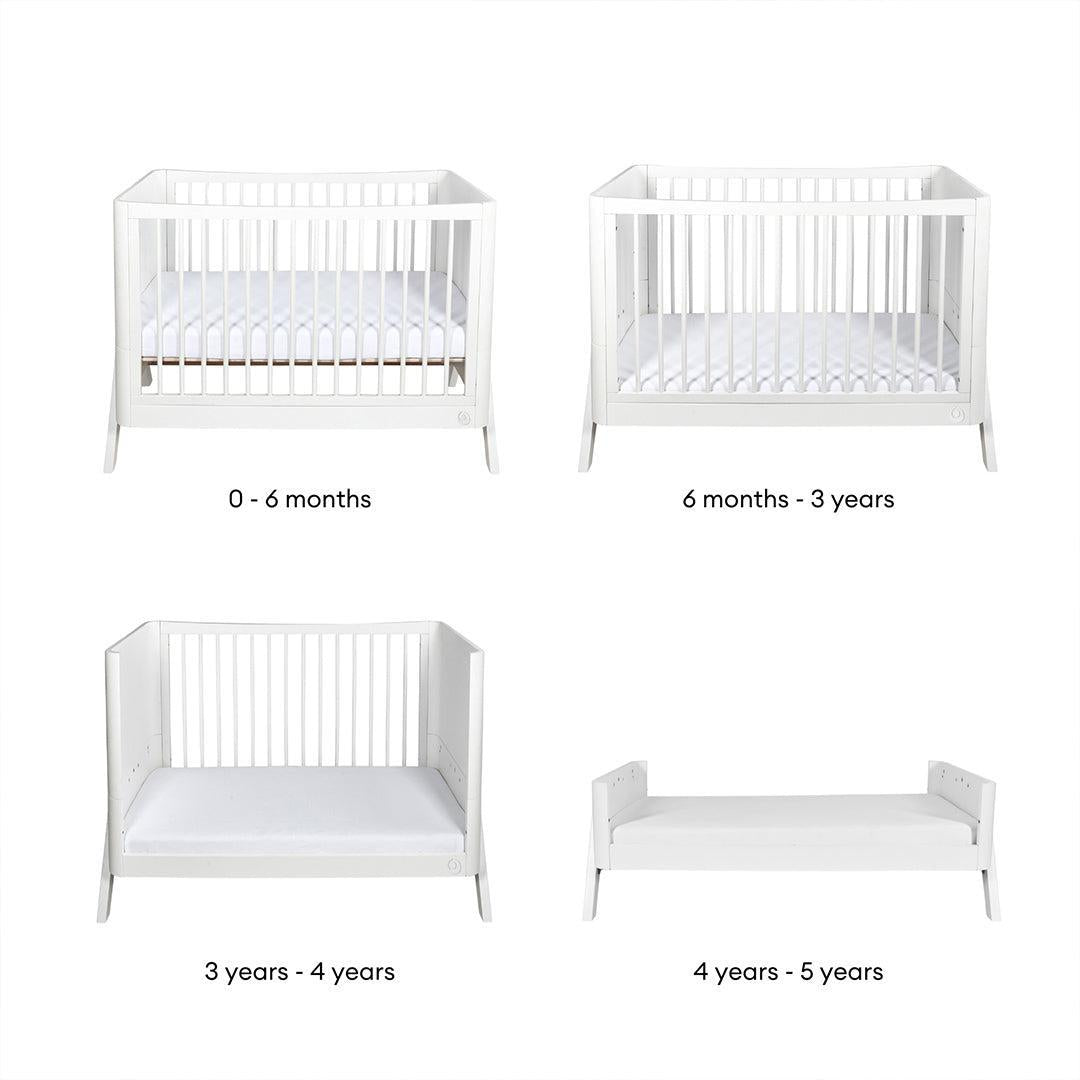 Gaia Baby Hera Cot Bed 'Studio Edit' - White-Cot Beds-White-Without Mattress | Natural Baby Shower