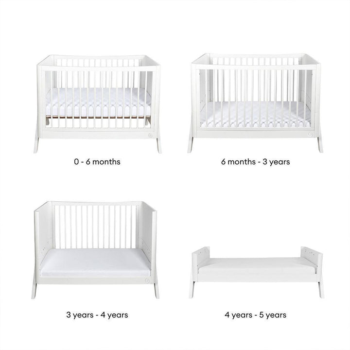 Gaia Baby Hera Cot Bed 'Studio Edit' - White-Cot Beds-White-Without Mattress | Natural Baby Shower
