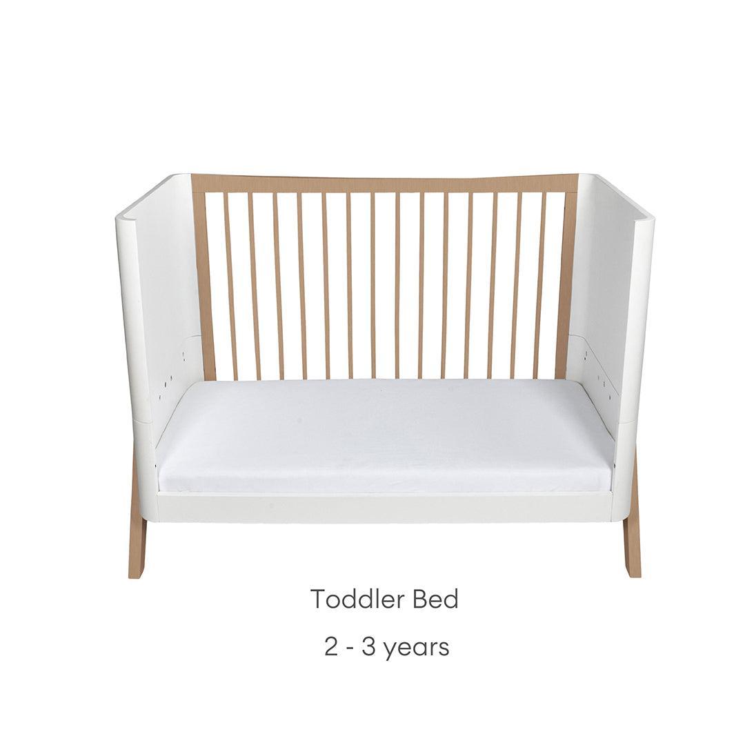 Gaia Baby Hera 'Studio Edit" Two Piece Set (Cot & Dresser) - White / Oak-Nursery Sets-White / Oak-Without Mattress | Natural Baby Shower