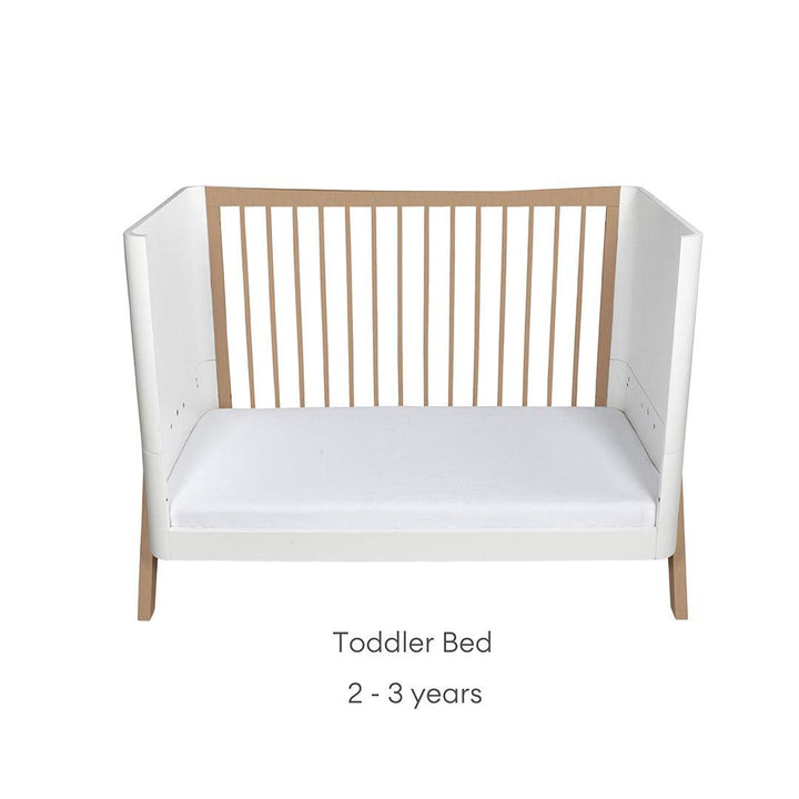 Gaia Baby Hera 'Studio Edit" Two Piece Set (Cot & Dresser) - White / Oak-Nursery Sets-White / Oak-Without Mattress | Natural Baby Shower