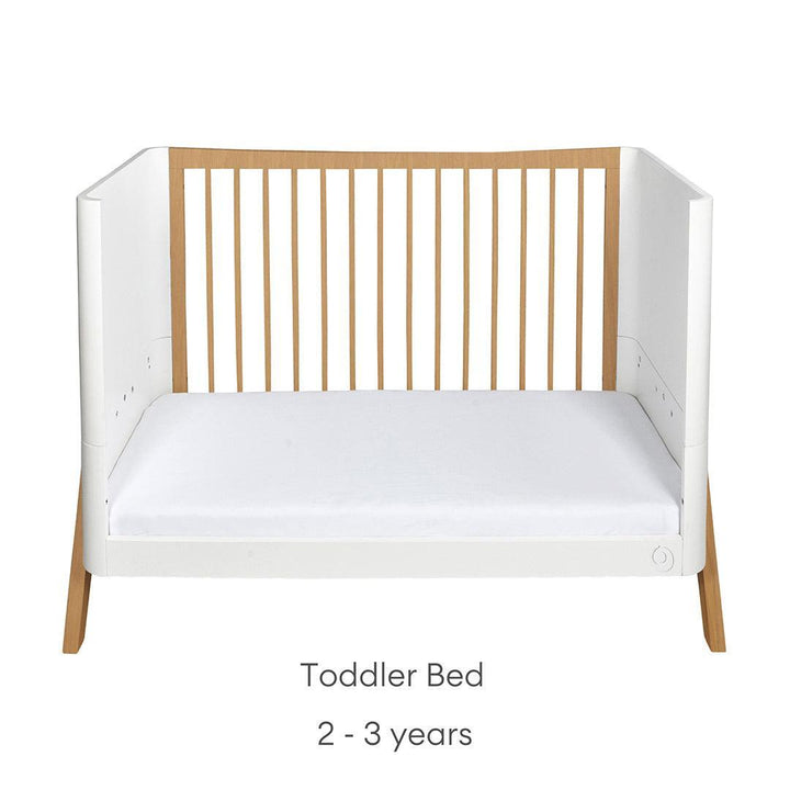 Gaia Baby Hera Cot Bed 'Studio Edit' - White / Oak-Cot Beds-White / Oak-Without Mattress | Natural Baby Shower