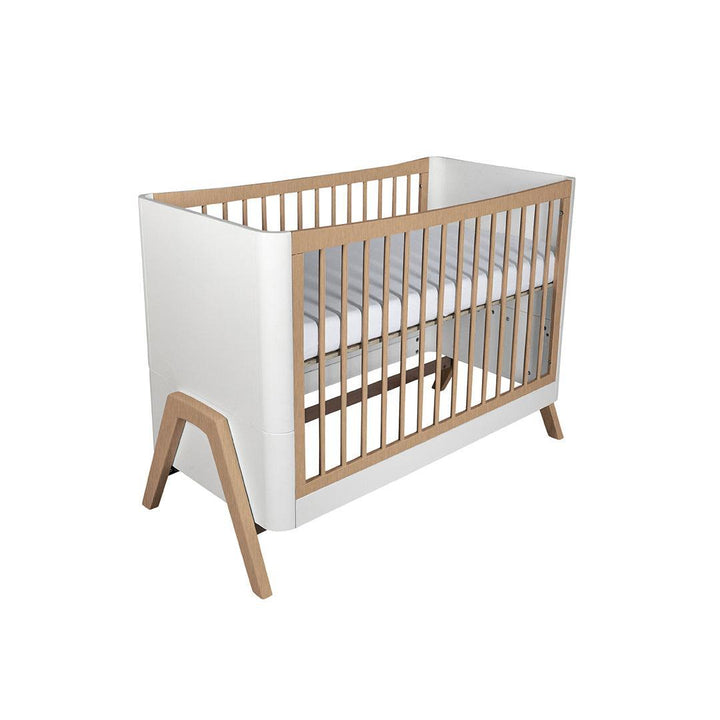 Gaia Baby Hera Cot Bed 'Studio Edit' - White / Oak-Cot Beds-White / Oak-Without Mattress | Natural Baby Shower