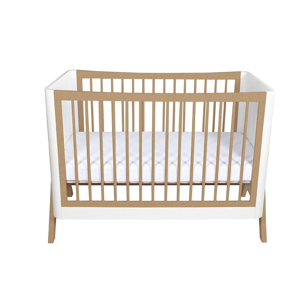 Gaia Baby Hera 'Studio Edit" Two Piece Set (Cot & Dresser) - White / Oak-Nursery Sets-White / Oak-Without Mattress | Natural Baby Shower