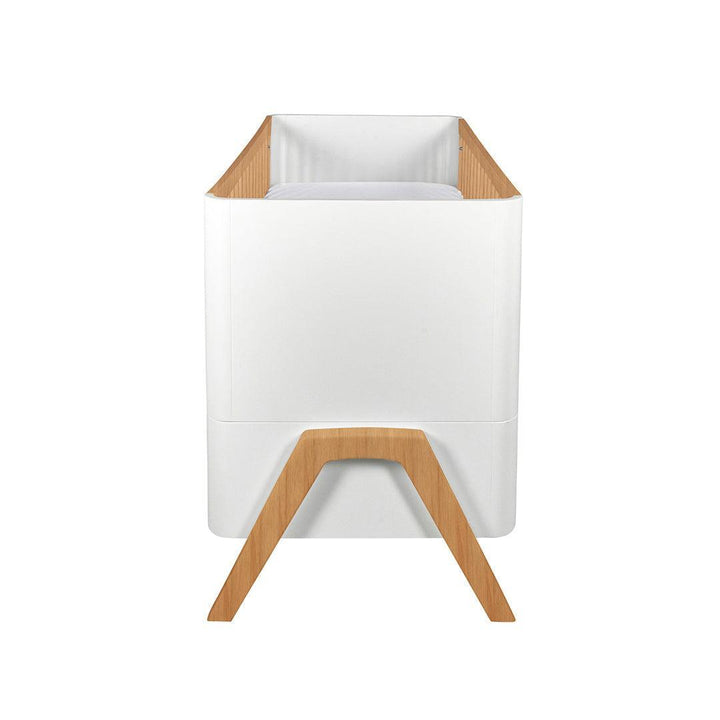 Gaia Baby Hera Cot Bed 'Studio Edit' - White / Oak-Cot Beds-White / Oak-Without Mattress | Natural Baby Shower