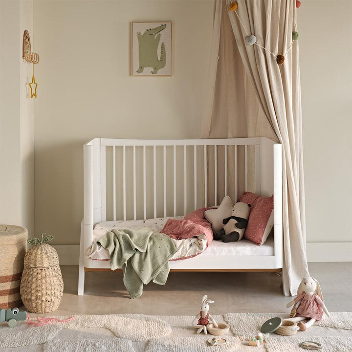 Gaia Baby Hera Cot Bed 'Studio Edit' - White-Cot Beds-White-Without Mattress | Natural Baby Shower