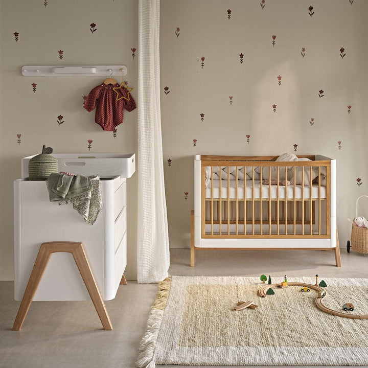 Gaia Baby Hera Dresser 'Studio Edit' - White / Oak-Changing Units-White / Oak- | Natural Baby Shower