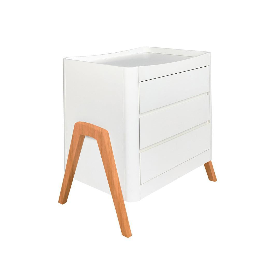 Gaia Baby Hera 'Studio Edit" Two Piece Set (Cot & Dresser) - White / Oak-Nursery Sets-White / Oak-Without Mattress | Natural Baby Shower