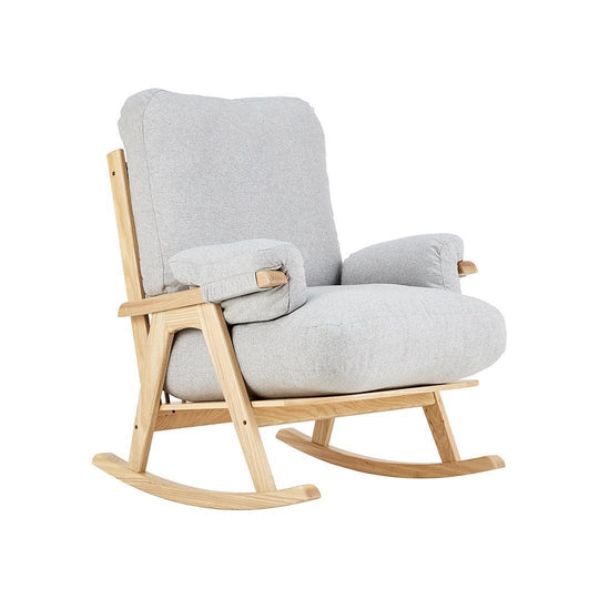 Gaia Hera Rocking Chair - Natural Oak + Dusk-Feeding Chairs- | Natural Baby Shower