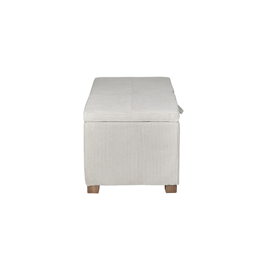 Gaia Baby Serena Footstool - Ecru Corduroy-Footstools-Ecru Corduroy- | Natural Baby Shower