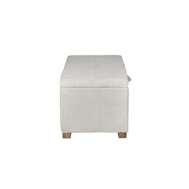Gaia Baby Serena Footstool - Ecru Corduroy-Footstools-Ecru Corduroy- | Natural Baby Shower