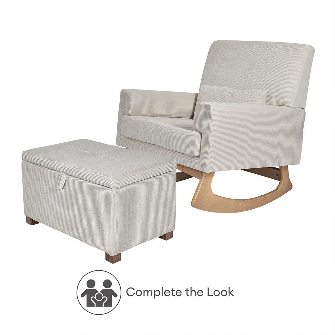 Gaia Baby Serena Rocking Feeding chair - Ecru Corduroy-Feeding Chairs-Ecru Corduroy- | Natural Baby Shower