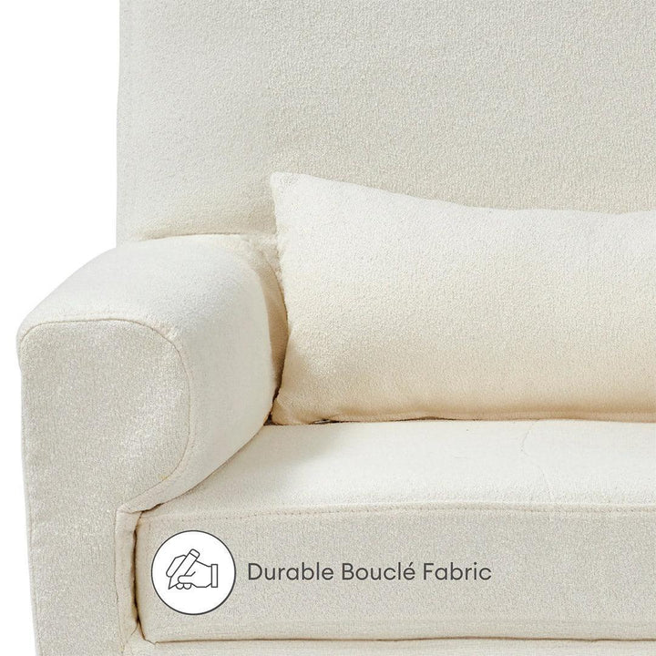 Gaia Baby Serena Rocking & Feeding Chair - Chalk Bouclé-Feeding Chairs-Chalk- | Natural Baby Shower