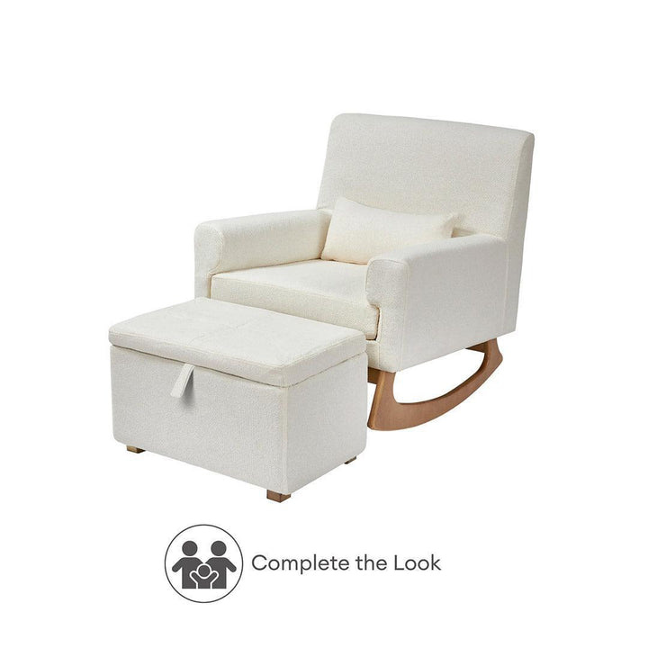 Gaia Baby Serena Rocking & Feeding Chair - Chalk Bouclé-Feeding Chairs-Chalk- | Natural Baby Shower