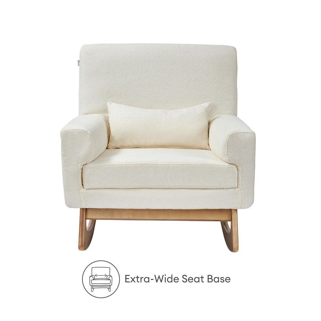 Gaia Baby Serena Rocking & Feeding Chair - Chalk Bouclé-Feeding Chairs-Chalk- | Natural Baby Shower