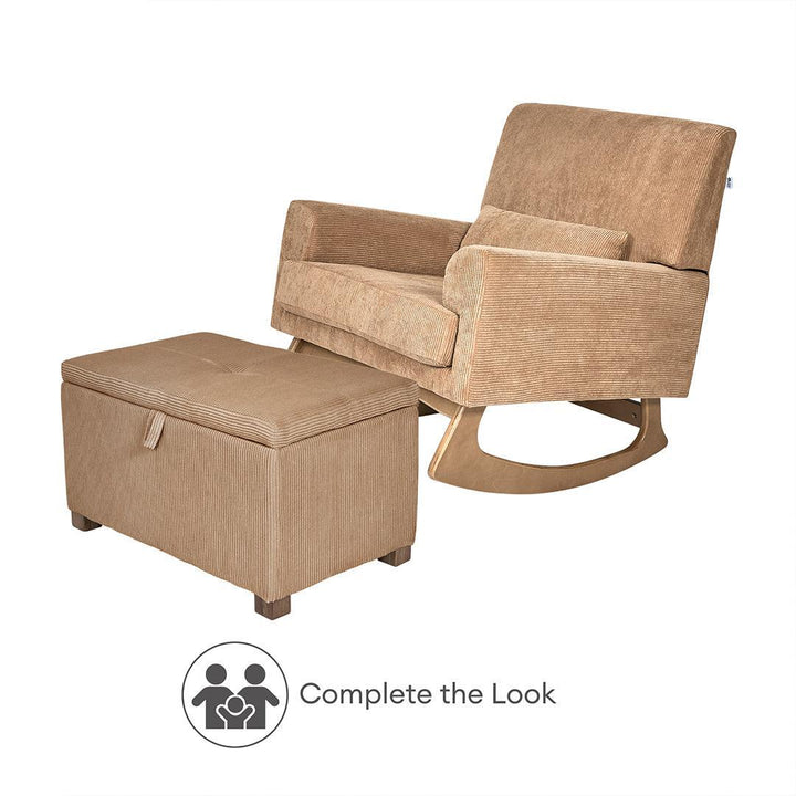 Gaia Baby Serena Rocking & Feeding Chair - Caramel Corduroy-Feeding Chairs-Caramel Corduroy- | Natural Baby Shower