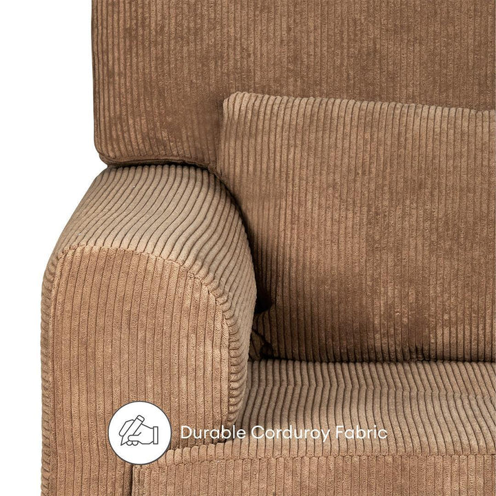 Gaia Baby Serena Rocking & Feeding Chair - Caramel Corduroy-Feeding Chairs-Caramel Corduroy- | Natural Baby Shower