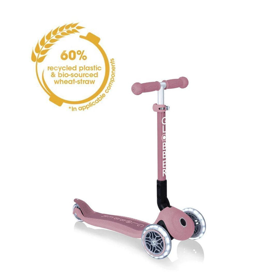 Globber Junior Foldable Lights Eco - Berry-Scooters-Berry- | Natural Baby Shower