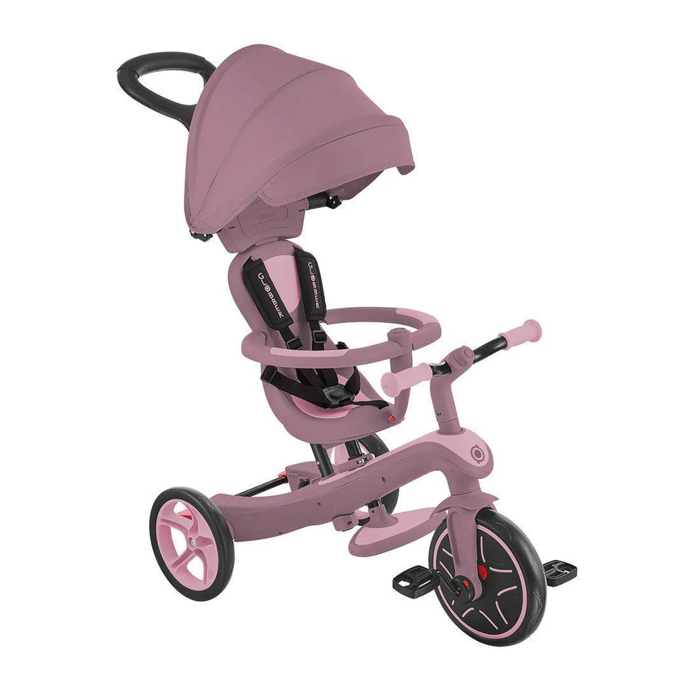 Globber Explorer Eco Trike 4 in 1 Scooter - Berry-Scooters-Berry- | Natural Baby Shower