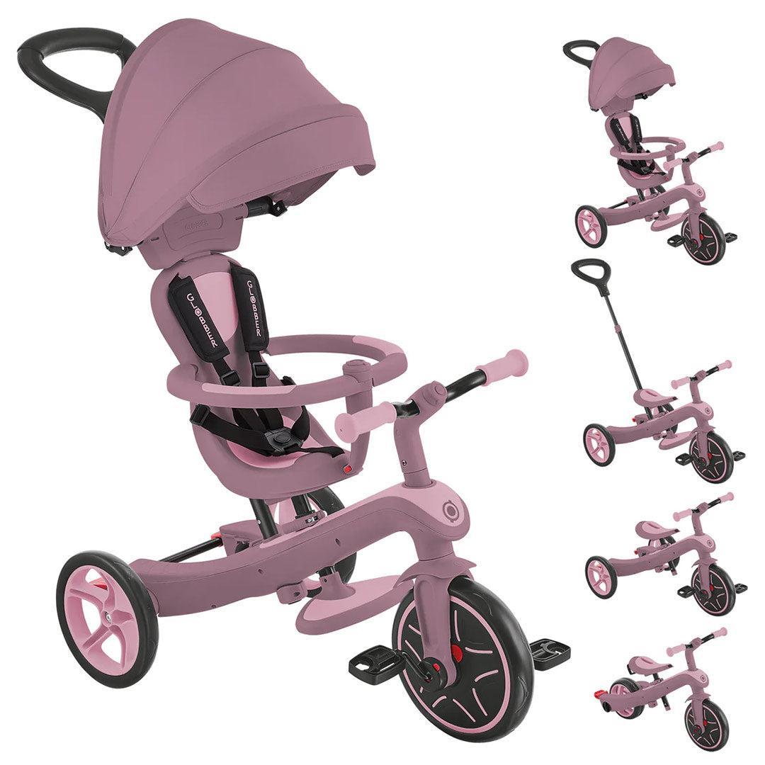 Globber Explorer Eco Trike 4 in 1 Scooter - Berry-Scooters-Berry- | Natural Baby Shower