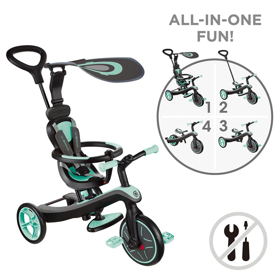 Globber Explorer Trike 4 in 1 - Mint-Bikes- | Natural Baby Shower