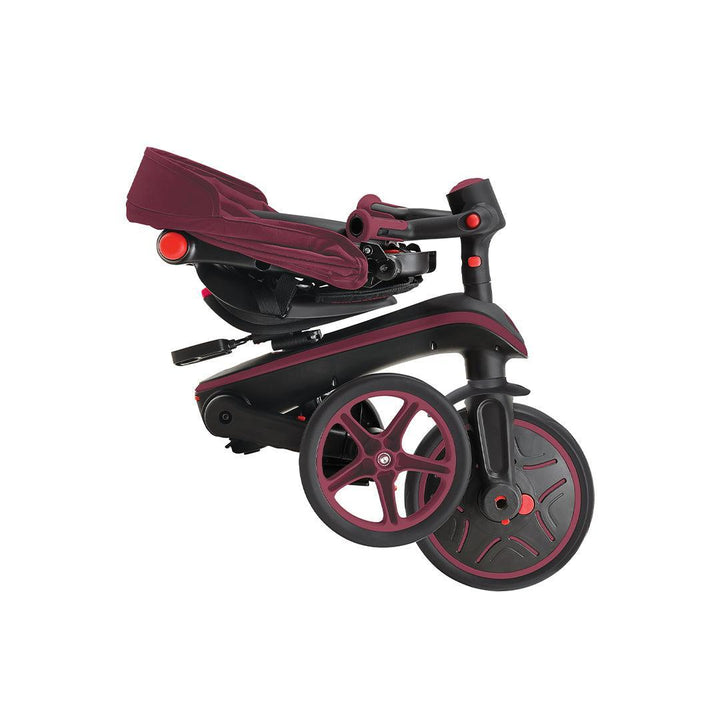 Globber Explorer Trike Foldable 4 in 1 - Burgundy-Bikes-Burgundy- | Natural Baby Shower