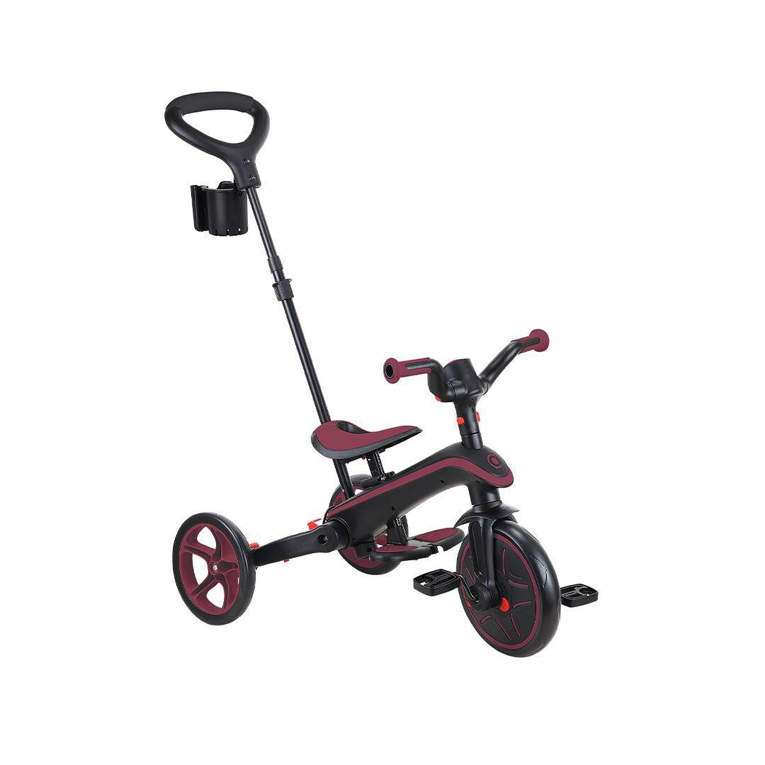 Globber Explorer Trike Foldable 4 in 1 - Burgundy-Bikes-Burgundy- | Natural Baby Shower
