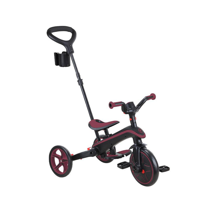 Globber Explorer Trike Foldable 4 in 1 - Burgundy-Bikes-Burgundy- | Natural Baby Shower