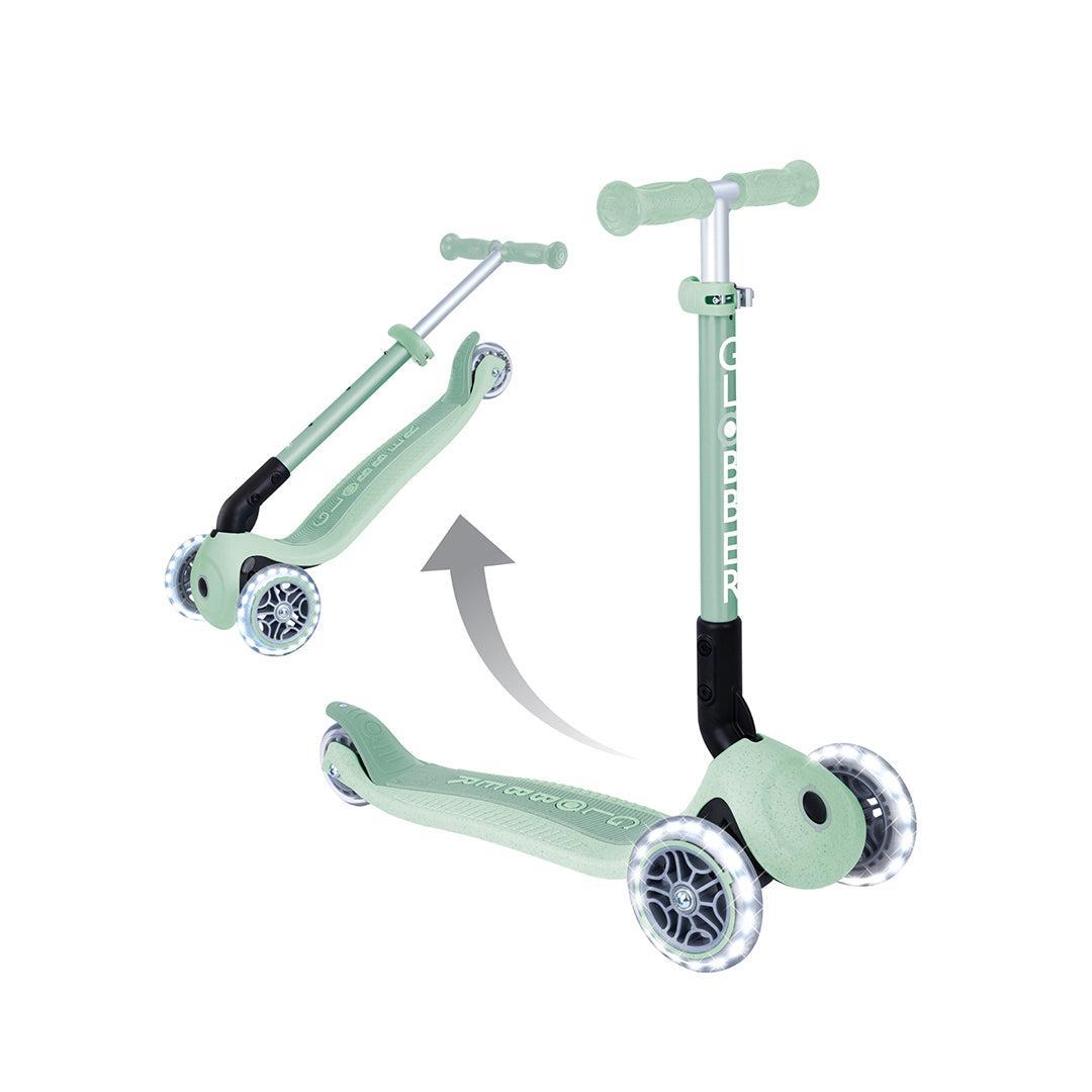 Globber Junior Foldable Lights Eco - Pistachio-Scooters-Pistachio- | Natural Baby Shower