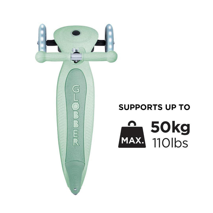 Globber Junior Foldable Lights Eco - Pistachio-Scooters-Pistachio- | Natural Baby Shower