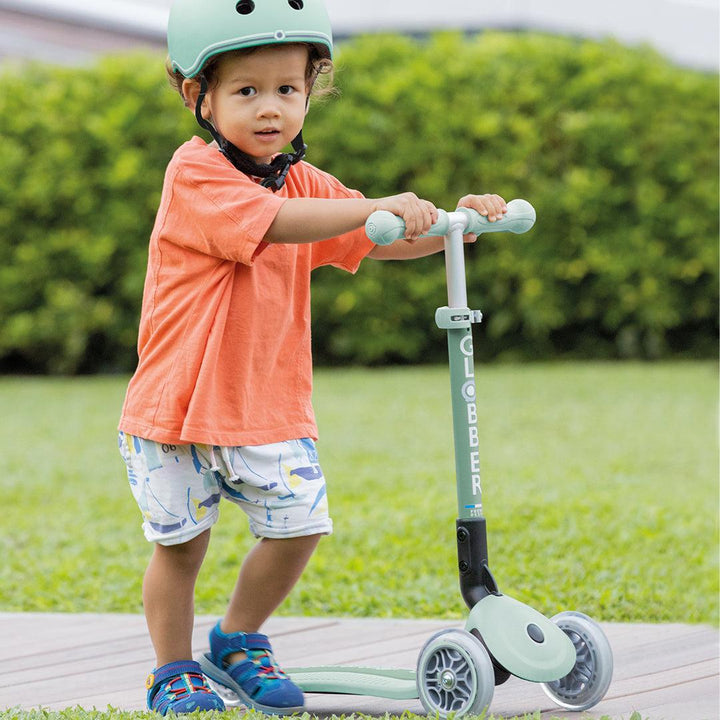 Globber Junior Go Up Ecological Foldable Scooter - Pistachio-Scooters-Pistachio- | Natural Baby Shower
