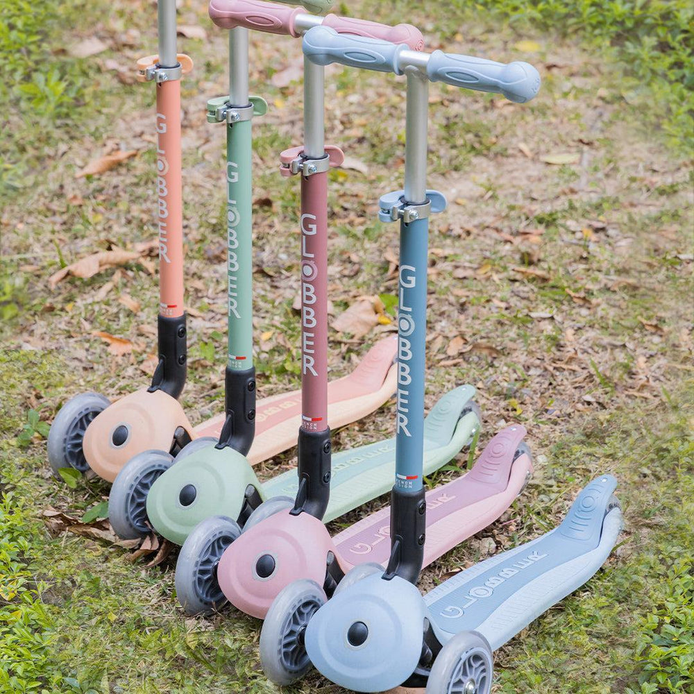 Globber Junior Go Up Ecological Foldable Scooter - Pistachio-Scooters-Pistachio- | Natural Baby Shower