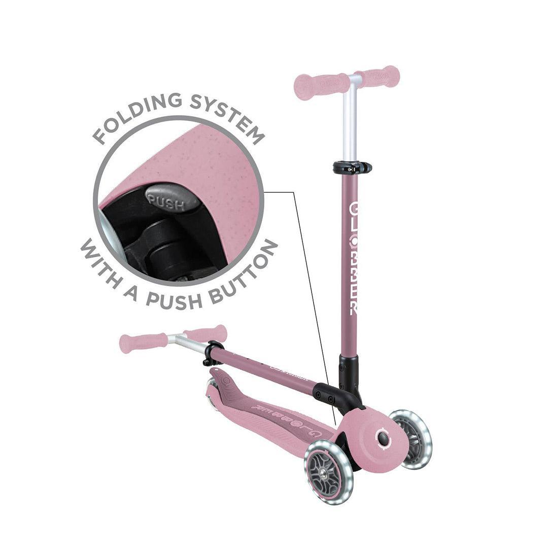 Globber Go Up Eco Active Lights Scooter - Berry-Scooters-Berry- | Natural Baby Shower