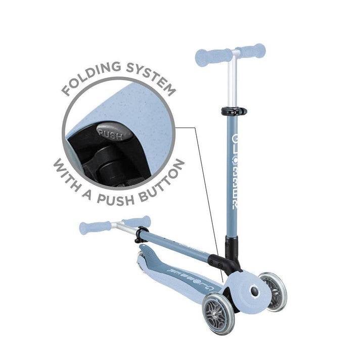 Globber Go Up Eco Active Lights Scooter - Blueberry-Scooters-Blueberry- | Natural Baby Shower