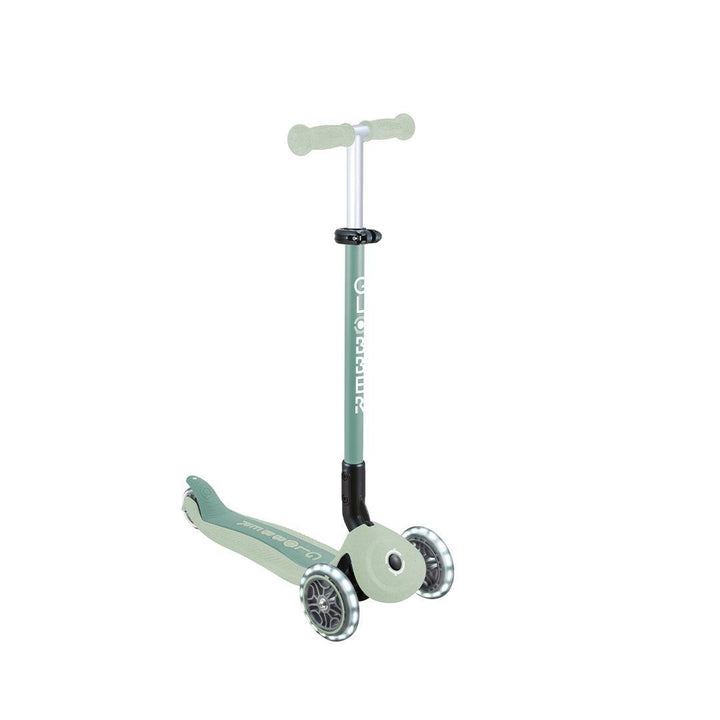 Globber Go Up Eco Active Lights Scooter - Pistachio-Scooters-Pistachio- | Natural Baby Shower
