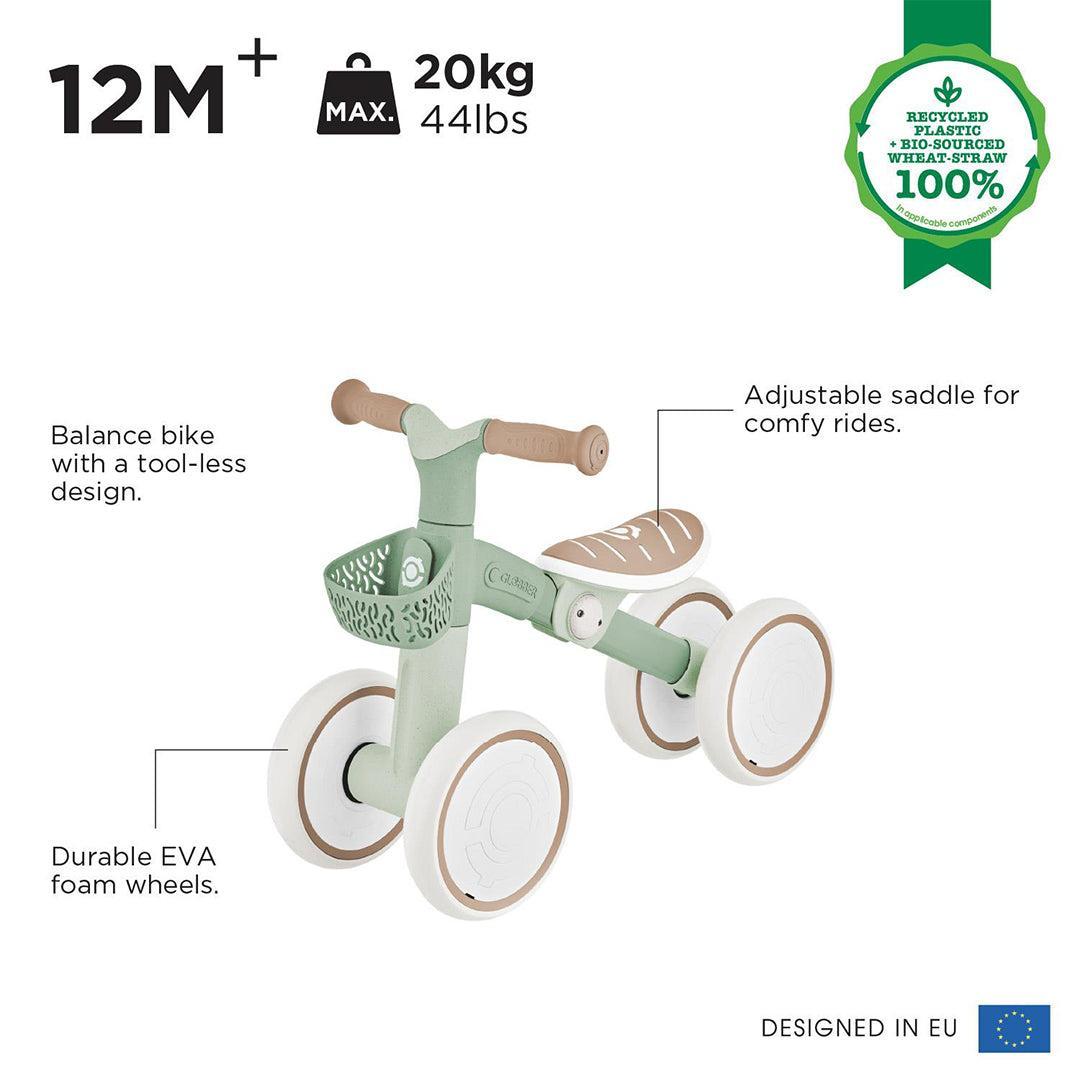 Globber Learning Bike Eco - Pistachio-Bikes-Sage- | Natural Baby Shower